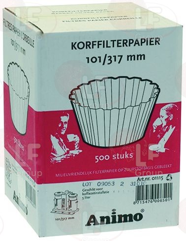 Фильтр бумажный корзинка ø101/317 мм 500 шт